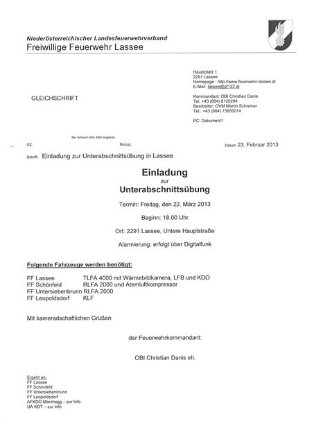 Einl UA Uebung Lassee 22032013