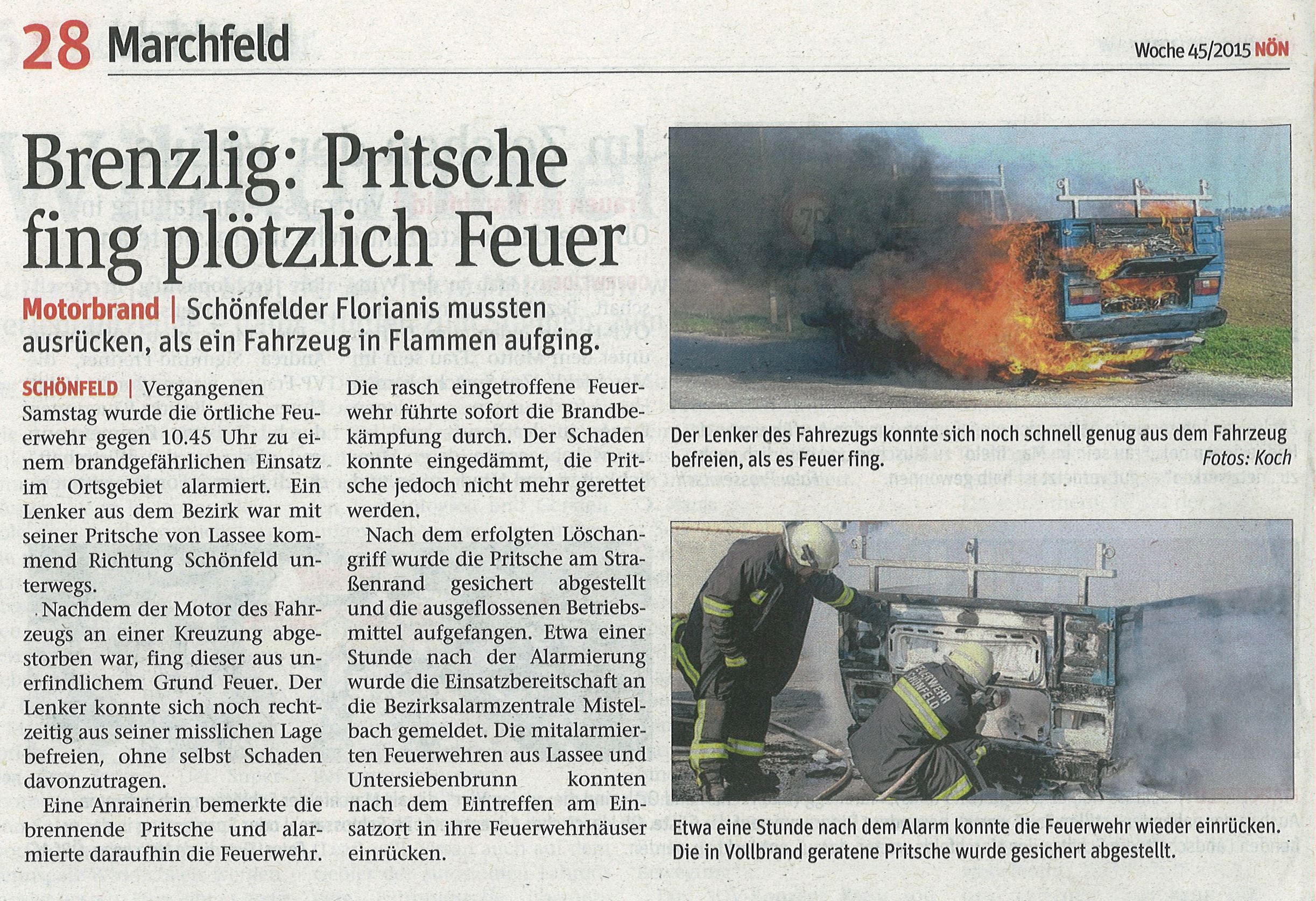 Brand Pritsche NOeN 31102015